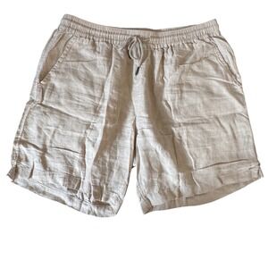 Quince 100% European Linen 7" Drawstring Beach Shorts Driftwood Beige Men Medium